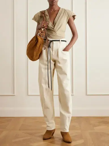 Isabel Marant Maia Large Leather-trimmed Suede Shoulder Bag | Thumbnail 3 Isabel Marant Maia Large Leather-trimmed Suede Shoulder Bag | Thumbnail 3