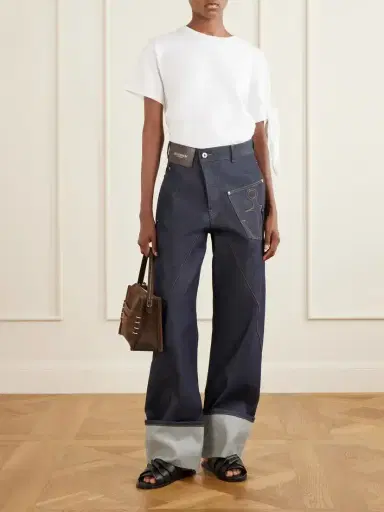 JW Anderson High-rise Embroidered Wide-leg Jeans | Thumbnail 2 JW Anderson High-rise Embroidered Wide-leg Jeans | Thumbnail 2