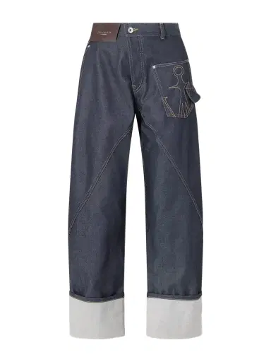 JW Anderson High-rise Embroidered Wide-leg Jeans | Thumbnail 1 JW Anderson High-rise Embroidered Wide-leg Jeans | Thumbnail 1