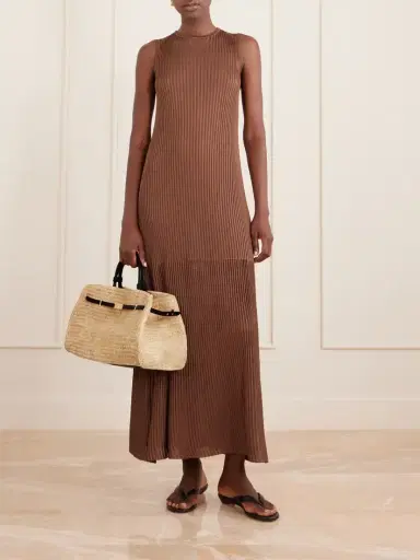 DeMellier Hudson Leather-trimmed Raffia Tote | Thumbnail 3 DeMellier Hudson Leather-trimmed Raffia Tote | Thumbnail 3