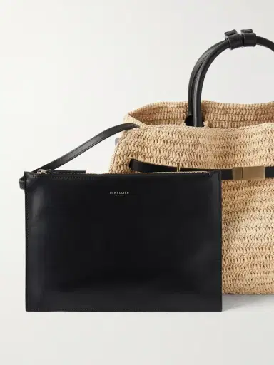 DeMellier Hudson Leather-trimmed Raffia Tote | Thumbnail 5 DeMellier Hudson Leather-trimmed Raffia Tote | Thumbnail 5