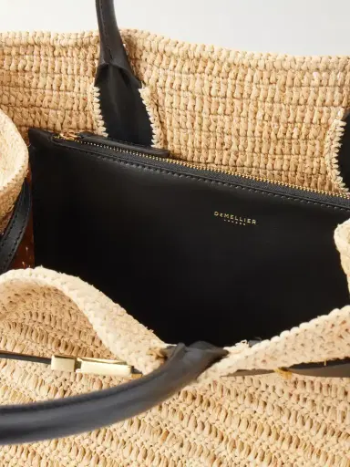 DeMellier Hudson Leather-trimmed Raffia Tote | Thumbnail 6 DeMellier Hudson Leather-trimmed Raffia Tote | Thumbnail 6