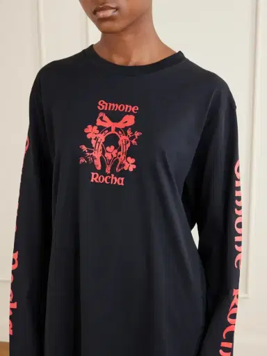 Simone Rocha Logo-printed Cotton-jersey T-shirt | Thumbnail 4 Simone Rocha Logo-printed Cotton-jersey T-shirt | Thumbnail 4