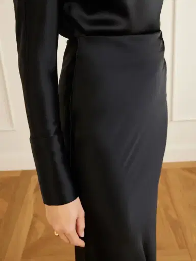 Galvan Valetta Satin Midi Skirt | Thumbnail 4 Galvan Valetta Satin Midi Skirt | Thumbnail 4