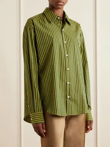 Comme Si La Classica Striped Cotton-poplin Shirt | Thumbnail 3 Comme Si La Classica Striped Cotton-poplin Shirt | Thumbnail 3