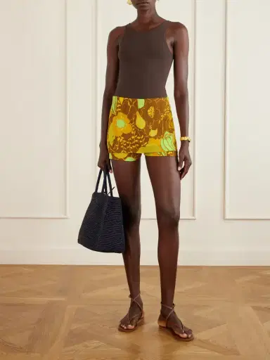 Tibi Kamara Printed Crepon Skort | Thumbnail 2 Tibi Kamara Printed Crepon Skort | Thumbnail 2