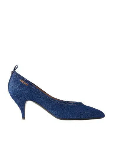 Versace Tina 65 Medusa-embellished Denim Pumps | Thumbnail 1 Versace Tina 65 Medusa-embellished Denim Pumps | Thumbnail 1