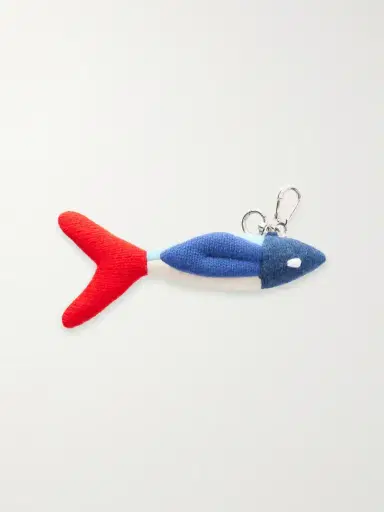 The Elder Statesman Fish Patchwork Knitted Cashmere Keychain | Thumbnail 3 The Elder Statesman Fish Patchwork Knitted Cashmere Keychain | Thumbnail 3