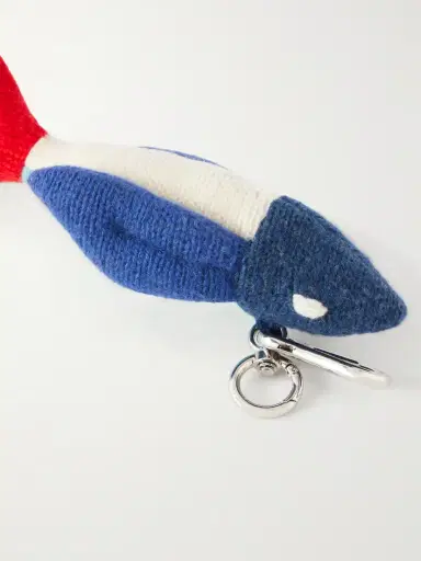The Elder Statesman Fish Patchwork Knitted Cashmere Keychain | Thumbnail 4 The Elder Statesman Fish Patchwork Knitted Cashmere Keychain | Thumbnail 4