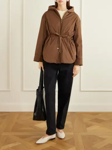 Max Mara Hooded Belted Shell Jacket | Thumbnail 2 Max Mara Hooded Belted Shell Jacket | Thumbnail 2