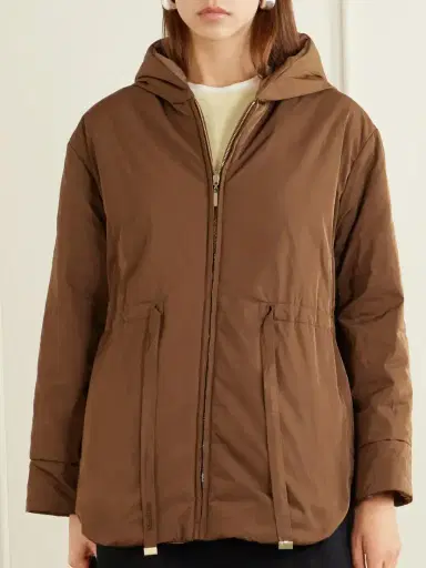 Max Mara Hooded Belted Shell Jacket | Thumbnail 3 Max Mara Hooded Belted Shell Jacket | Thumbnail 3
