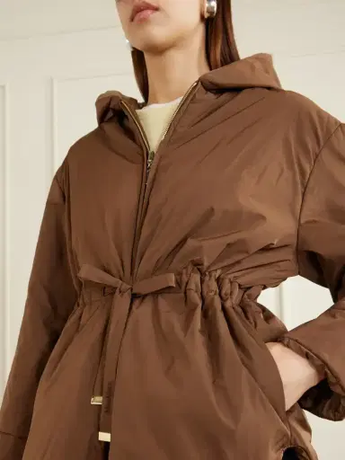 Max Mara Hooded Belted Shell Jacket | Thumbnail 5 Max Mara Hooded Belted Shell Jacket | Thumbnail 5