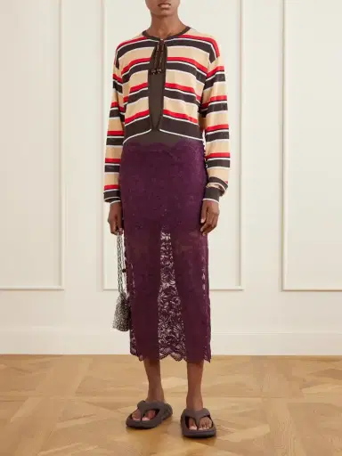 Rabanne Bead-embellished Lace Midi Skirt | Thumbnail 2 Rabanne Bead-embellished Lace Midi Skirt | Thumbnail 2