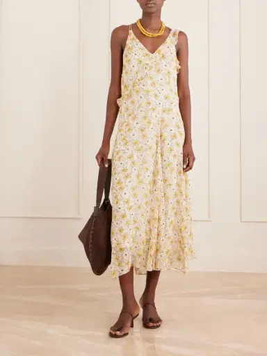 Marant Étoile Luxie Ruffled Chiffon Dress | Thumbnail 2 Marant Étoile Luxie Ruffled Chiffon Dress | Thumbnail 2