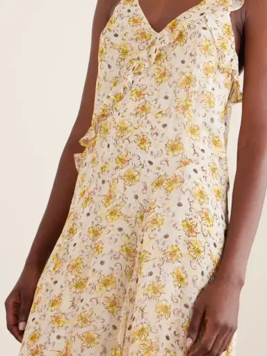 Marant Étoile Luxie Ruffled Chiffon Dress | Thumbnail 4 Marant Étoile Luxie Ruffled Chiffon Dress | Thumbnail 4