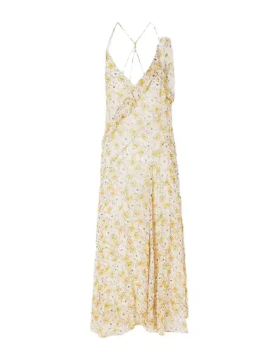 Marant Étoile Luxie Ruffled Chiffon Dress | Thumbnail 1 Marant Étoile Luxie Ruffled Chiffon Dress | Thumbnail 1