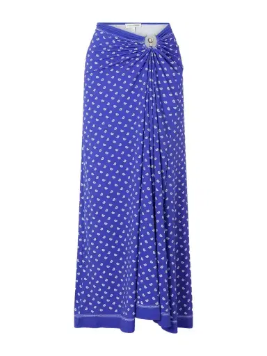 Christopher Esber Orbit Embellished Ruched Printed Stretch-jersey Maxi Skirt | Thumbnail 1 Christopher Esber Orbit Embellished Ruched Printed Stretch-jersey Maxi Skirt | Thumbnail 1
