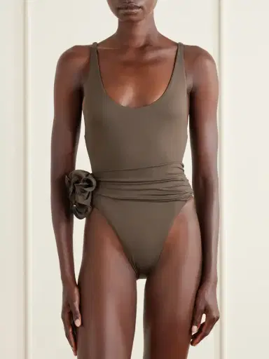 Magda Butrym Embellished Gathered Swimsuit | Thumbnail 2 Magda Butrym Embellished Gathered Swimsuit | Thumbnail 2
