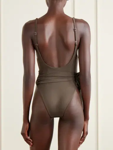 Magda Butrym Embellished Gathered Swimsuit | Thumbnail 3 Magda Butrym Embellished Gathered Swimsuit | Thumbnail 3