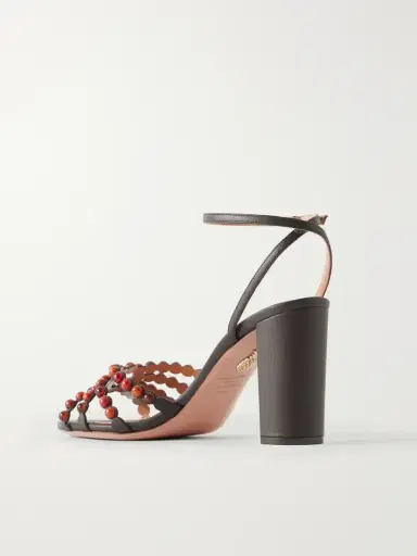 Aquazzura Gemma 85 Embellished Leather Sandals | Thumbnail 3 Aquazzura Gemma 85 Embellished Leather Sandals | Thumbnail 3