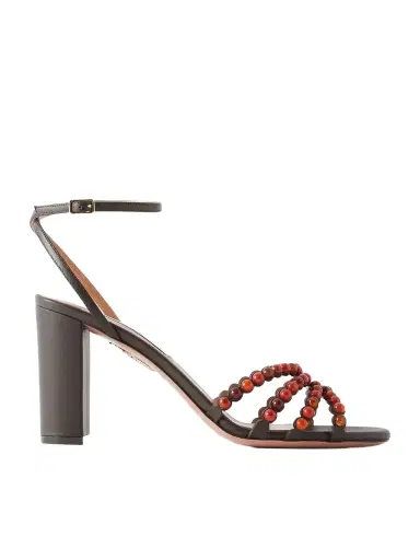 Aquazzura Gemma 85 Embellished Leather Sandals | Thumbnail 1 Aquazzura Gemma 85 Embellished Leather Sandals | Thumbnail 1