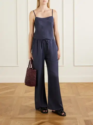 LESET Daniel Satin Wide-leg Pants | Thumbnail 2 LESET Daniel Satin Wide-leg Pants | Thumbnail 2