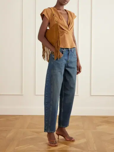 Isabel Marant Nadrine Gathered Cotton-jersey T-shirt | Thumbnail 2 Isabel Marant Nadrine Gathered Cotton-jersey T-shirt | Thumbnail 2