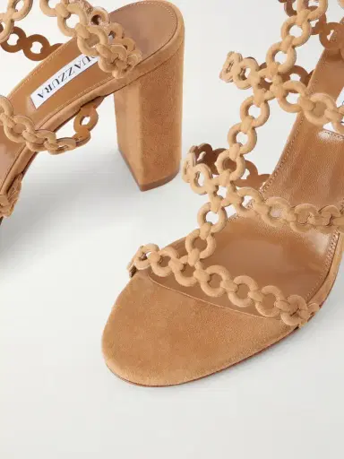 Aquazzura Infinity Chain 85 Cutout Suede Sandals | Thumbnail 5 Aquazzura Infinity Chain 85 Cutout Suede Sandals | Thumbnail 5