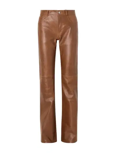 Haikure Flora Paneled Leather Straight-leg Pants | Thumbnail 1 Haikure Flora Paneled Leather Straight-leg Pants | Thumbnail 1