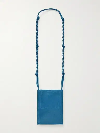 Jil Sander Tangle Small Leather-trimmed Suede Shoulder Bag | Thumbnail 4 Jil Sander Tangle Small Leather-trimmed Suede Shoulder Bag | Thumbnail 4