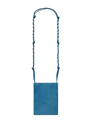 Jil Sander Tangle Small Leather-trimmed Suede Shoulder Bag | Thumbnail 1 Jil Sander Tangle Small Leather-trimmed Suede Shoulder Bag | Thumbnail 1