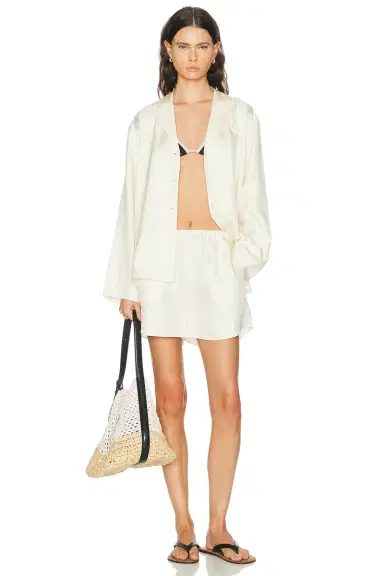 Toteme Monogram Silk PJ Top | Thumbnail 9 Toteme Monogram Silk PJ Top | Thumbnail 9