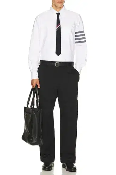 Thom Browne Straight Fit Button Down Long Sleeve Shirt | Thumbnail 3 Thom Browne Straight Fit Button Down Long Sleeve Shirt | Thumbnail 3