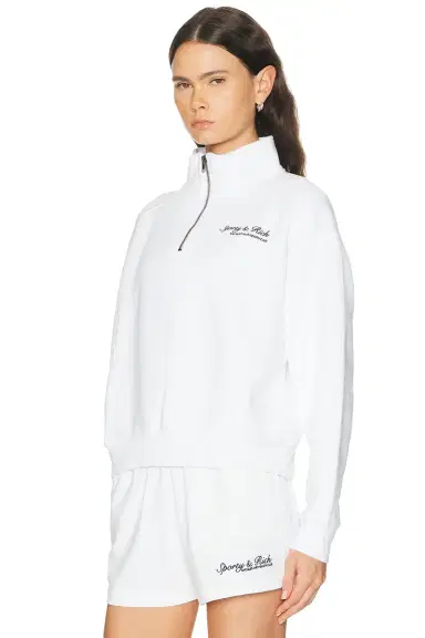 Sporty & Rich Syracuse Embroidered Quarter Zip Sweatshirt | Thumbnail 7 Sporty & Rich Syracuse Embroidered Quarter Zip Sweatshirt | Thumbnail 7
