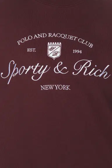 Sporty & Rich Syracuse Embroidered Crewneck Sweatshirt | Thumbnail 10 Sporty & Rich Syracuse Embroidered Crewneck Sweatshirt | Thumbnail 10