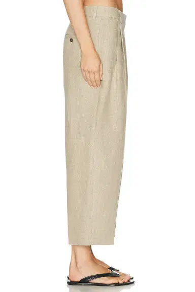TOTEME Double Pleat Linen Trouser | Thumbnail 9 TOTEME Double Pleat Linen Trouser | Thumbnail 9