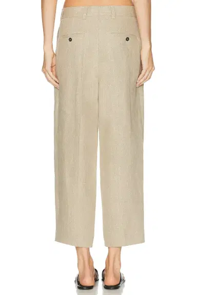 TOTEME Double Pleat Linen Trouser | Thumbnail 10 TOTEME Double Pleat Linen Trouser | Thumbnail 10