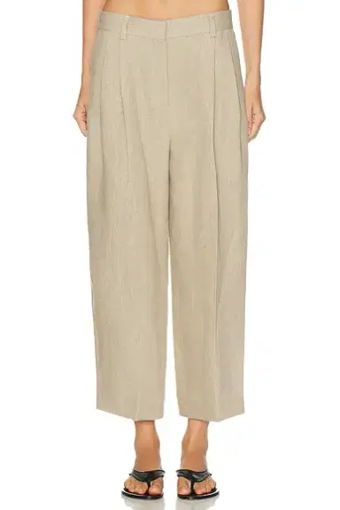 TOTEME Double Pleat Linen Trouser | Thumbnail 1 TOTEME Double Pleat Linen Trouser | Thumbnail 1