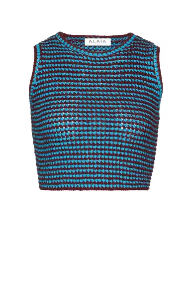 Alaïa Crop Crochet Tank Top | Thumbnail 2 Alaïa Crop Crochet Tank Top | Thumbnail 2