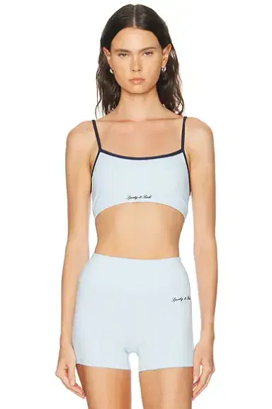 Sporty & Rich Signature Logo Sports Bra | Thumbnail 1 Sporty & Rich Signature Logo Sports Bra | Thumbnail 1