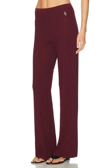 Sporty & Rich Signature Logo Ribbed Pant | Thumbnail 9 Sporty & Rich Signature Logo Ribbed Pant | Thumbnail 9