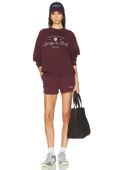 Sporty & Rich Syracuse Embroidered Disco Short | Thumbnail 11 Sporty & Rich Syracuse Embroidered Disco Short | Thumbnail 11