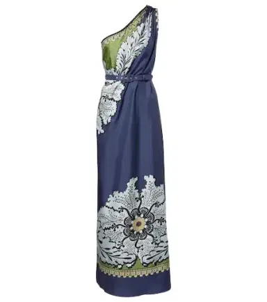 La DoubleJ Roy floral one-shoulder silk maxi dress | Thumbnail 1 La DoubleJ Roy floral one-shoulder silk maxi dress | Thumbnail 1