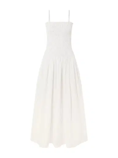 Matteau Shirred organic cotton midi dress | Thumbnail 1 Matteau Shirred organic cotton midi dress | Thumbnail 1