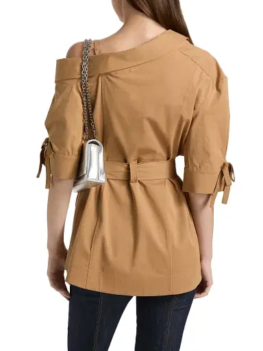 Cinq à Sept Women's Saige Belted Cotton Twill Jacket - Sandalwood - Size 16 | Thumbnail 5 Cinq à Sept Women's Saige Belted Cotton Twill Jacket - Sandalwood - Size 16 | Thumbnail 5