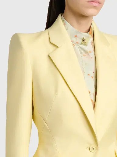 McQueen Women's Wool One-Button Blazer - Sherbet | Thumbnail 6 McQueen Women's Wool One-Button Blazer - Sherbet | Thumbnail 6