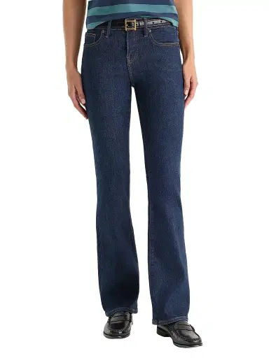 GOOD AMERICAN Women's Good Low Rise Boot-Cut Jeans - Indigo | Thumbnail 1 GOOD AMERICAN Women's Good Low Rise Boot-Cut Jeans - Indigo | Thumbnail 1