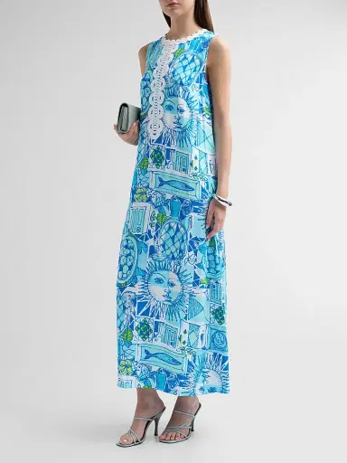 Lilly Pulitzer Women's Iris Harlillyquin Maxi Dress - Mint Condition Oversized | Thumbnail 4 Lilly Pulitzer Women's Iris Harlillyquin Maxi Dress - Mint Condition Oversized | Thumbnail 4