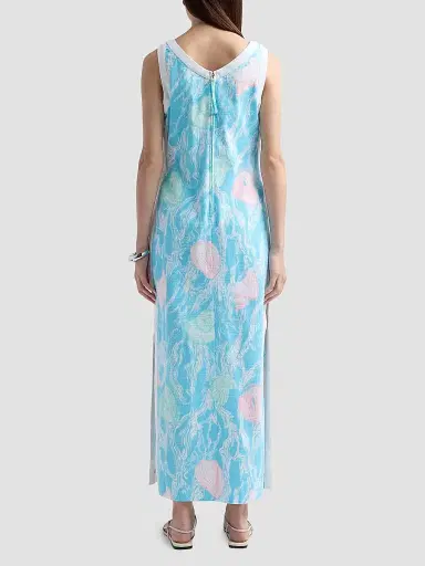 Lilly Pulitzer Women's Eleanora Shift Maxi Dress - Capri Blue Oversized - Size 16 | Thumbnail 3 Lilly Pulitzer Women's Eleanora Shift Maxi Dress - Capri Blue Oversized - Size 16 | Thumbnail 3