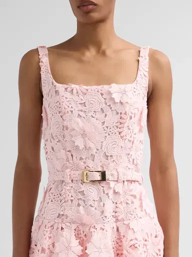 Generation Love Women's Lisette 3D Guipure Lace Minidress - Ballet Slipper - Size XL | Thumbnail 5 Generation Love Women's Lisette 3D Guipure Lace Minidress - Ballet Slipper - Size XL | Thumbnail 5